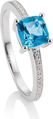 Produktbild Breuning RING - ED.TOP.DUNKEL (SWISS BLUE)/Brill. 0,096 Ct. H/si (59, 585/14 K Gold)