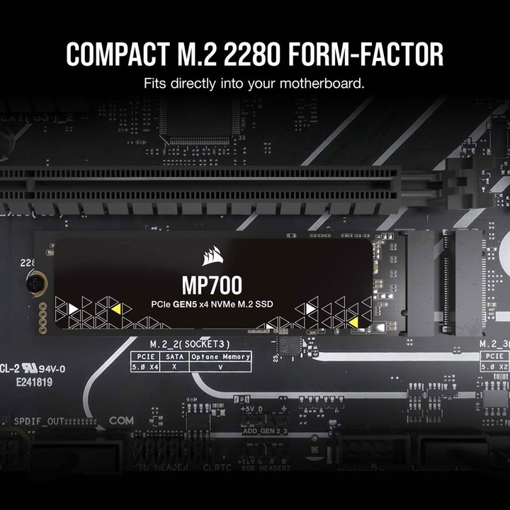 Actual product image Corsair MP700 (2000 GB, M.2 2280)