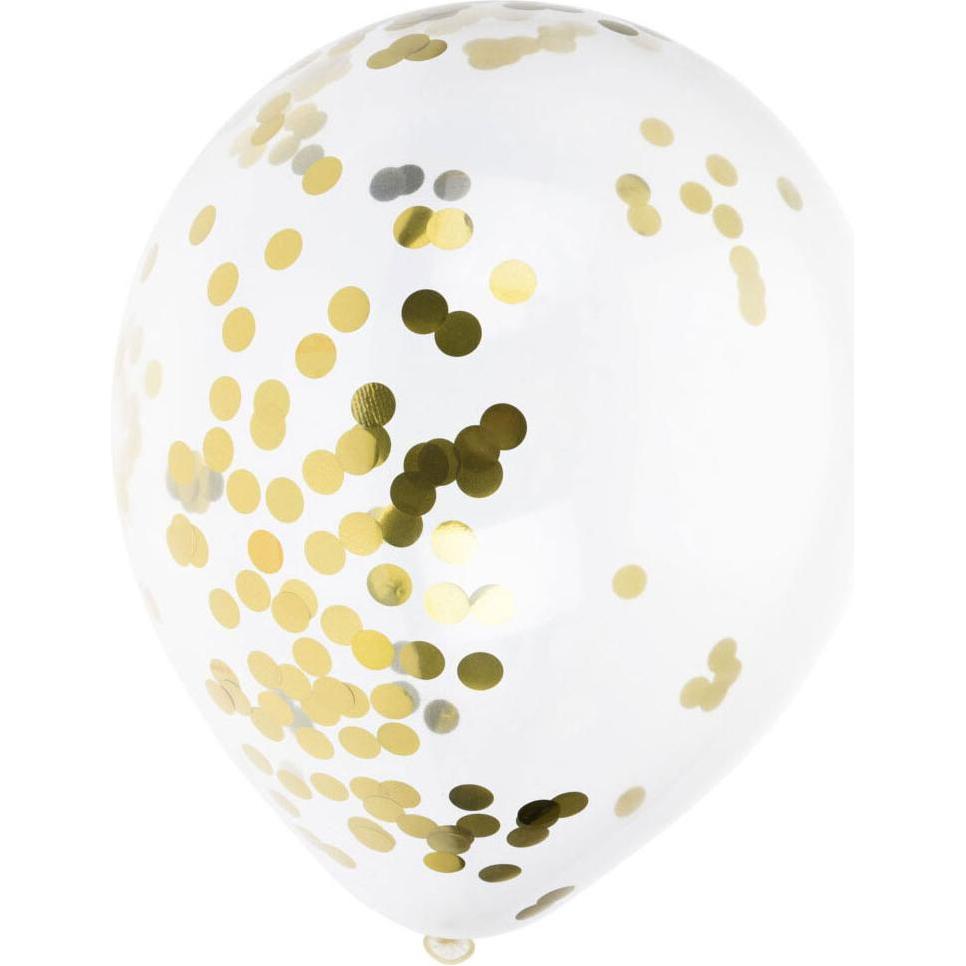 Luftballons mit goldenem Konfetti