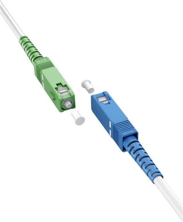 Image du produit Goobay Câble à fibre optique FTTH, monomode OS2 White, blanc simplex, 25 m (U/UTP, CAT6, 25 m)
