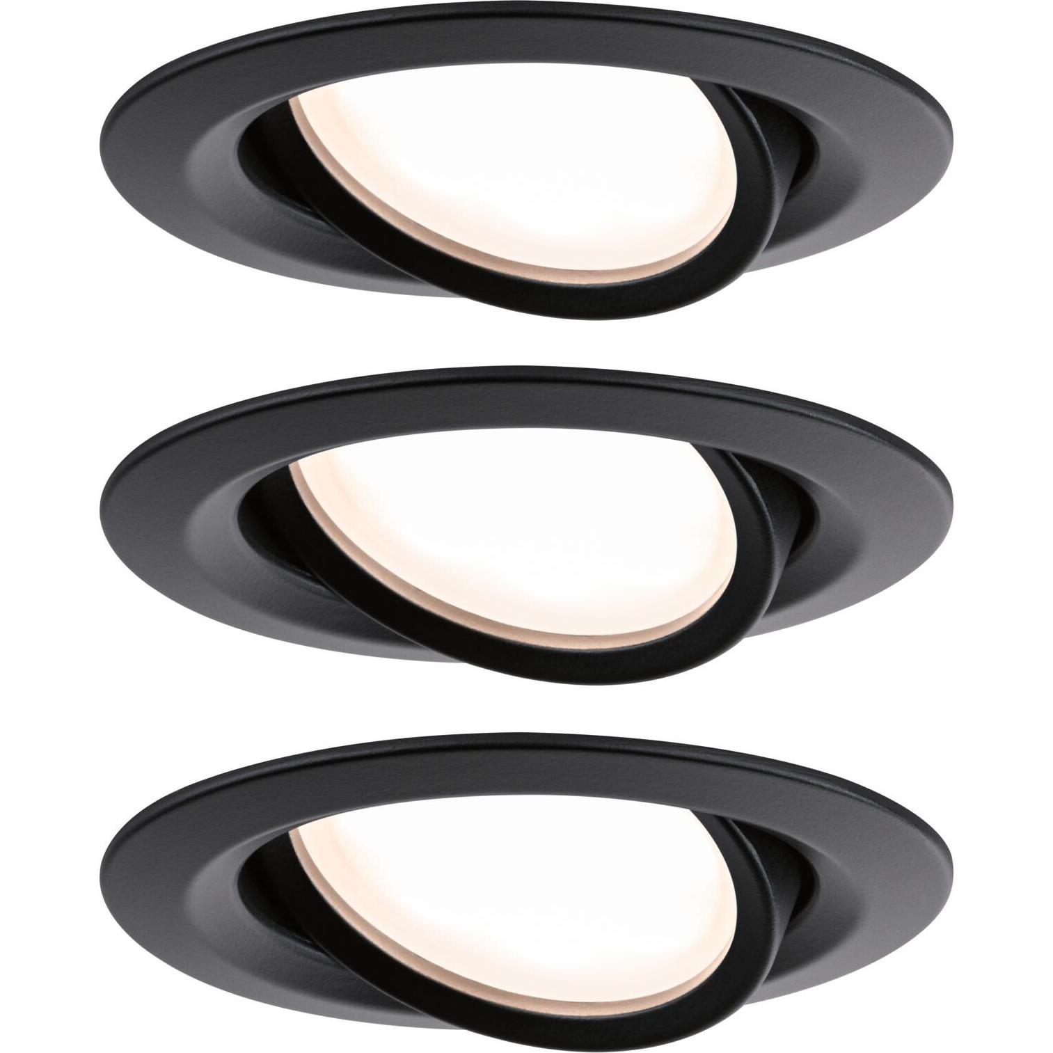 Paulmann Nero Applique + Plafoniera, Nova Plus Coin Apparecchio Da Incasso (470 Lm)