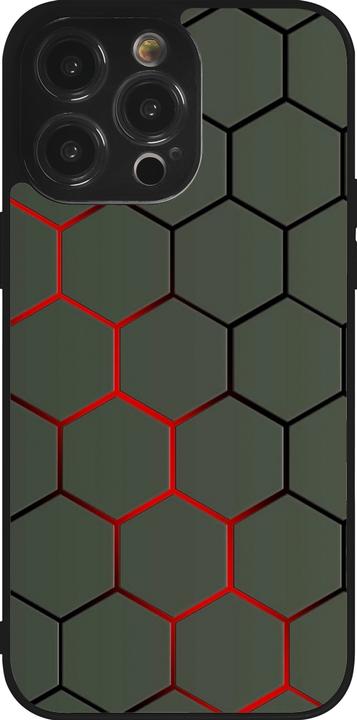 Immagine prodotto PhoneLook Coperchio in silicone nero Linea geometrica rossa (Apple iPhone 14 Pro Max)