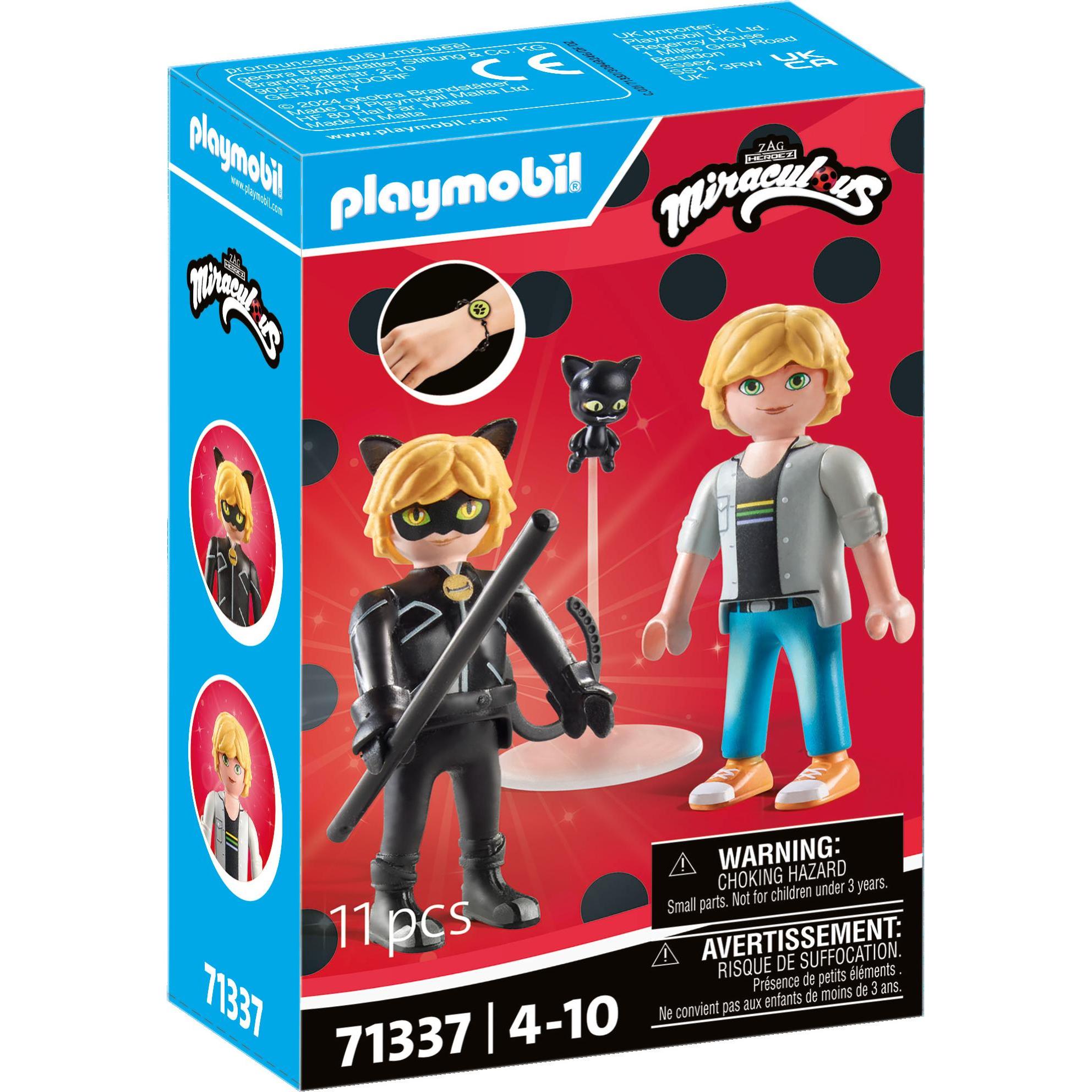 Playmobil 71337 Miracoloso: Adrien & Cat Noir (71337, Playmobil Miraculous)
