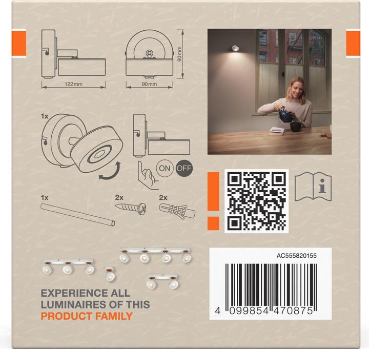 Produktbild Osram DECOR SPOT PLUTO WHITE 1 Spot (300 lm)