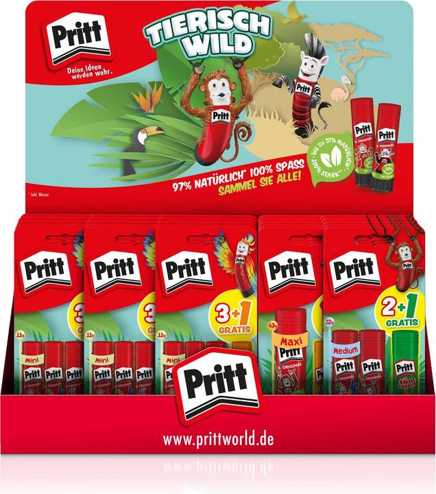 Productafbeelding Pritt Display Klebestifte BTS 2025 Tierisch wild