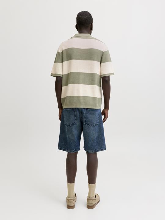 Produktbild Jack & Jones Jorliam Knit Stripe Split Neck Styd Ss26 (S)