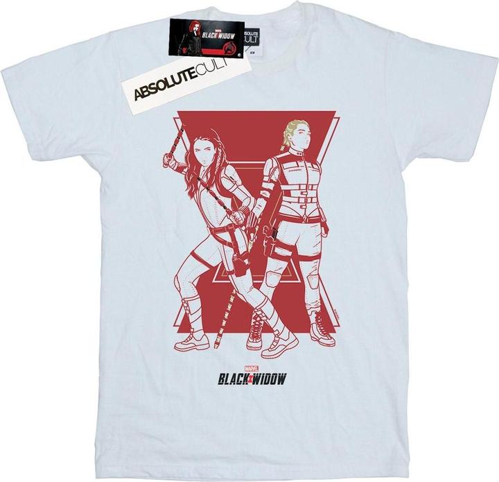 Produktbild Black Widow Movie Sisters Silhouette TShirt Jungen (152, 158)