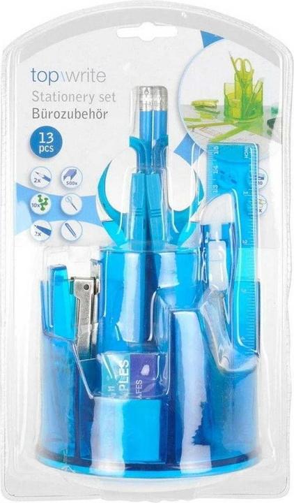 Produktbild Topwrite - Schreibtisch-Werkzeugkasten 13-teilig (blau)