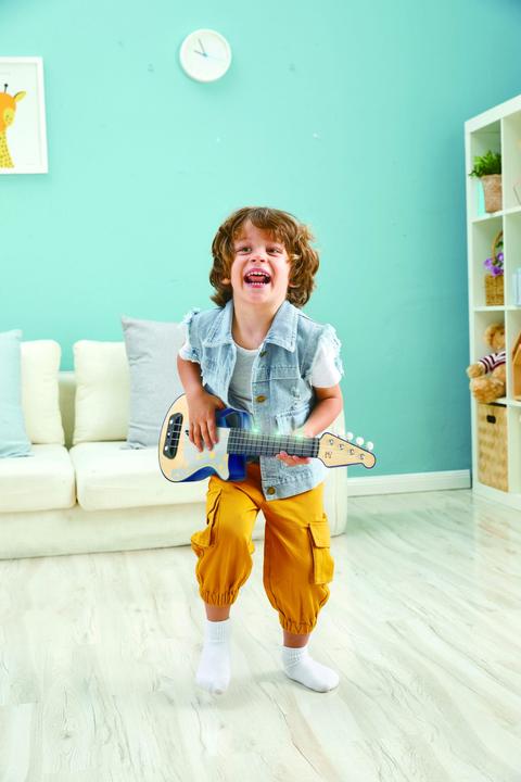 Actual product image Hape Electric learning ukulele, blue