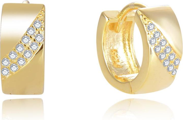 Beneto Charming gold-plated round earrings AGUC2674-GOLD (L)