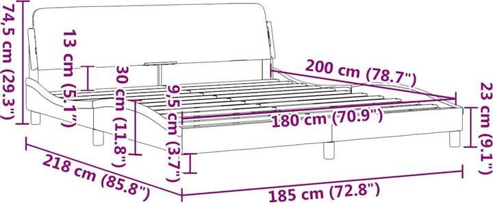 Produktbild vidaXL Bettgestell (180 x 200 cm)