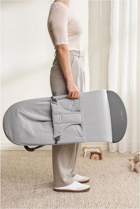 Actual product image BabyBjörn Bliss rocker, woven, light grey mélange