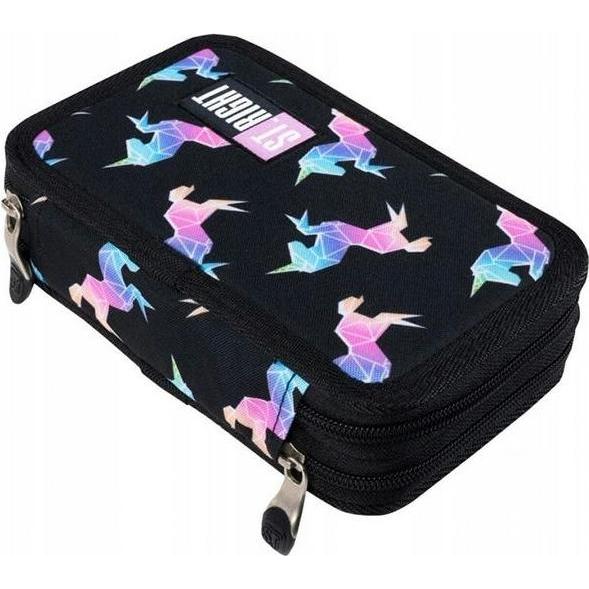 Thumbnail - St. Majewski, Etui, Pencil case MAJEWSKI Double pencil case with accessories STRIGHT PC-04 Rainbow Unicorns mkmk MAJEWSK