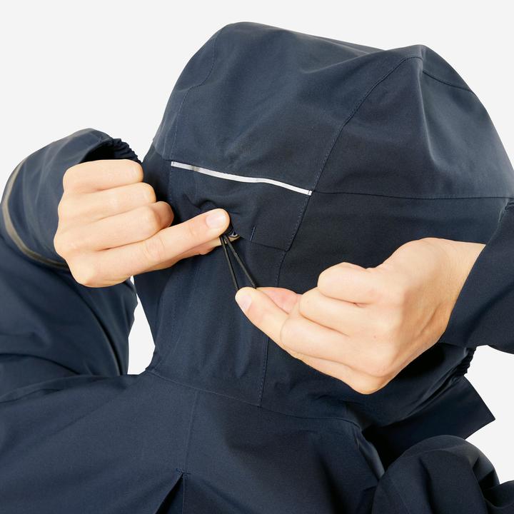 Produktbild Btwin Regentrenchcoat City 940 wasserdicht Damen marineblau (S)