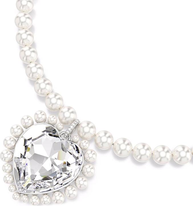 Immagine prodotto Swarovski x Ariana Grande Halskette Kristallperle Herzschliff Herz Weiss Rhodiniert (Metallo Swarovski)