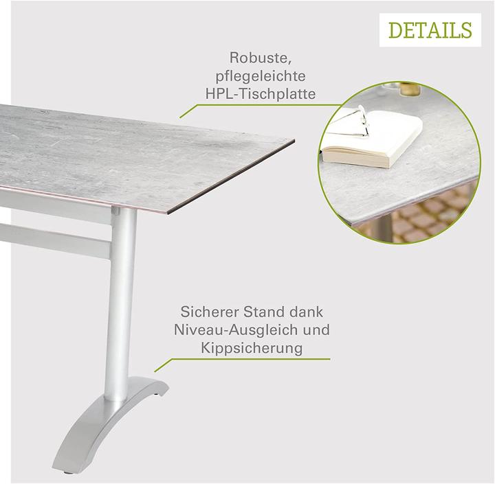 Actual product image Acamp ACAPLAN HPL table (120 x 80 x 72 cm)