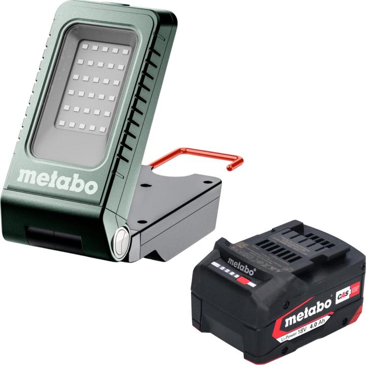 1x Metabo BSA 18-1000 Akku Baustrahler, 1x Metabo Li-Power Akkupack 18 V 4,0 Ah CAS Akku, ohne Ladegerät