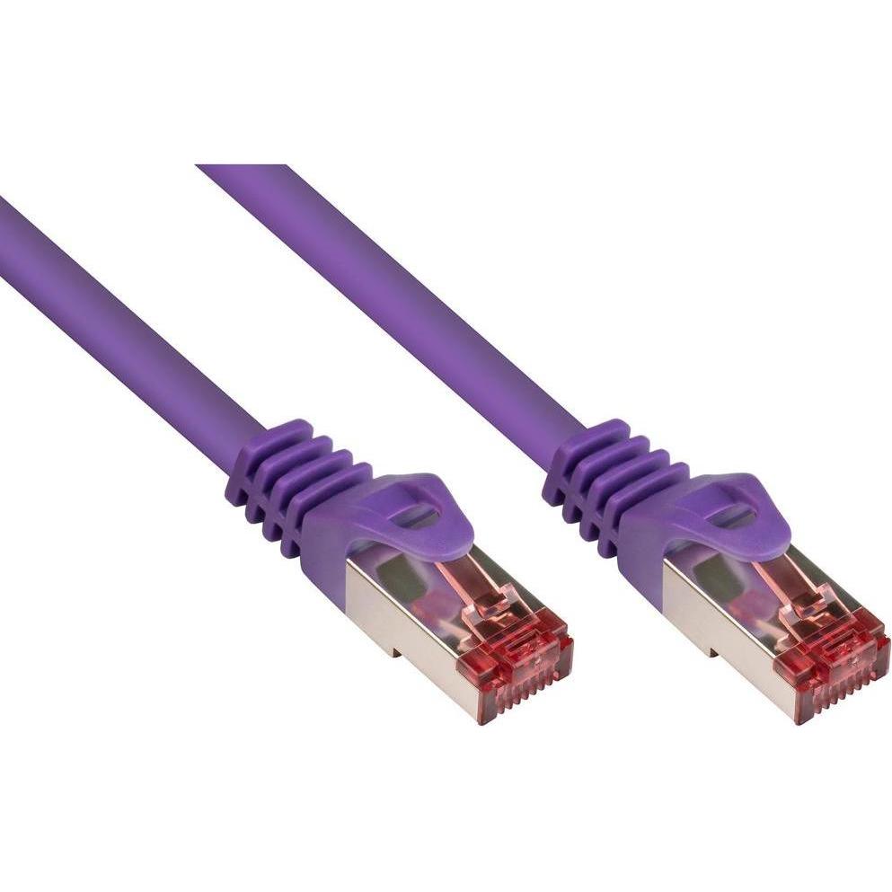 Good Connections RNS Patchkabel mit Rastnasenschutz, Cat. 6, S/FTP, PiMF, PVC, 250MHz, violett, 50m (S/FTP, CAT6, 50 m),...