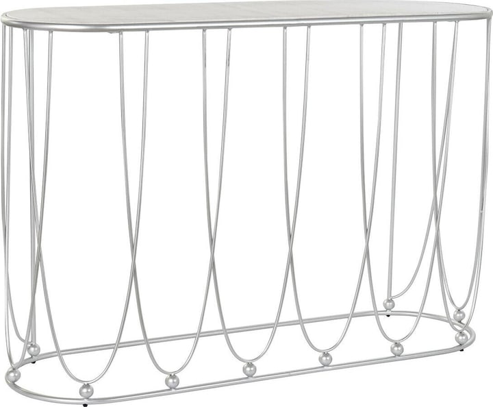 Immagine prodotto DKD Home Decor Console Silver Metal White Marble 115 x 35 x 78 cm