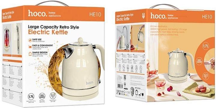 Actual product image Hoco Other retro electric kettle 1,7L HE10 milky white (1.70 l)