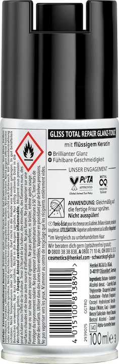 Produktbild Gliss Glanz Tonic Total Repair 100 ml (100 ml)
