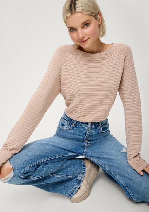 Produktbild S.Oliver Strickpullover Pullover mit Strukturmuster aus Viskosemix (S)