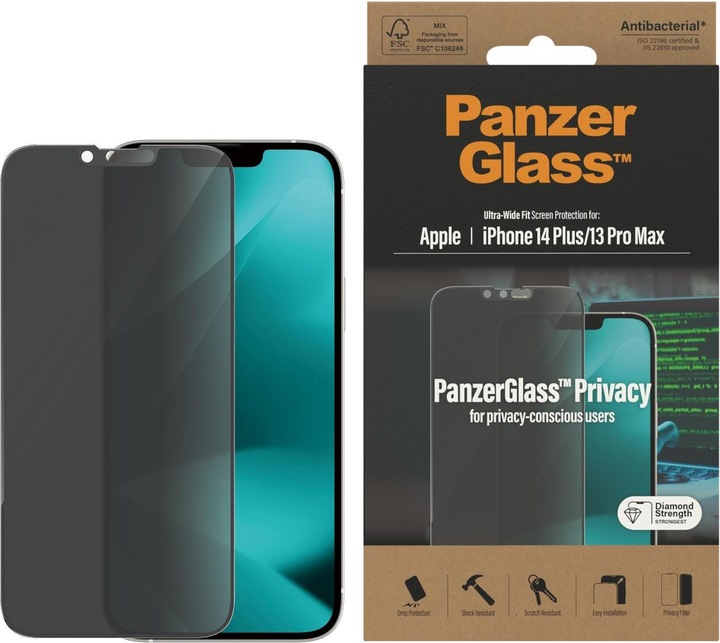 Actual product image PanzerGlass Ultra-Wide Fit (1 Piece, Apple iPhone 13 Pro Max, Apple iPhone 14 Plus)