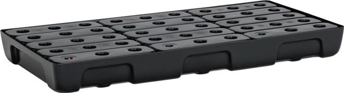 Cemo Bac de rétention 27l L976xl495xH95mm PE avec grille PE et détecteur de fuite