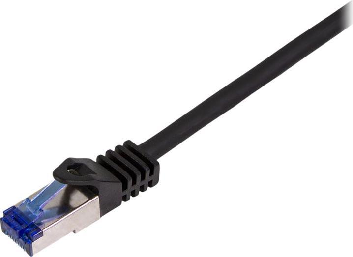 Image du produit LogiLink Câble patch Ultraflex, cat.6A, S/FTP, 0,5 m, noir (S/FTP, CAT6a, 0.50 m)