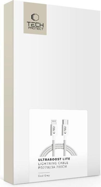 Immagine prodotto Tech-Protect UltraBoost USB-C / Lightning PD27W/3A cable 200 cm - gray (2 m, 27 W)