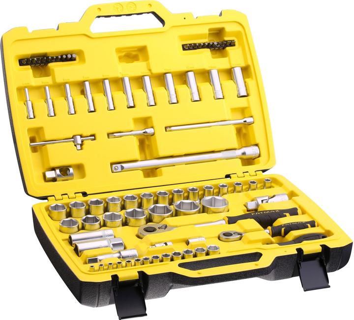 Produktbild Stanley Steckschluessel Set ½ Zoll + ¼ Zoll, 81teilig