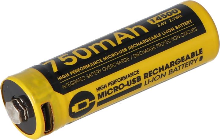 Produktbild Nitecore Li-Ion Akku Typ 14500 - 750mAh - NL1475R