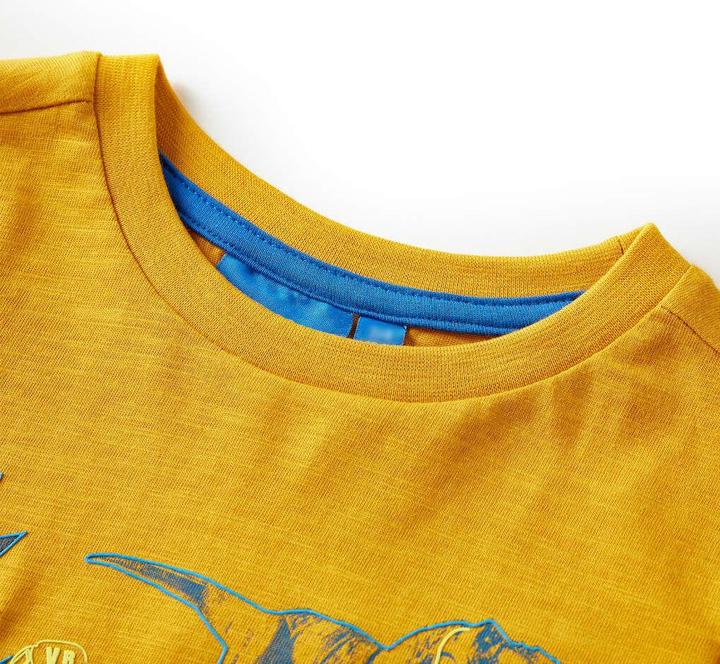 Produktbild vidaXL Kinder-Langarmshirt Ocker 104,Material: 100