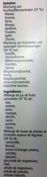 Nutritional values and ingredients Salus Magnesium Liquid Mineral (1 Piece, Liquid, 628 g)