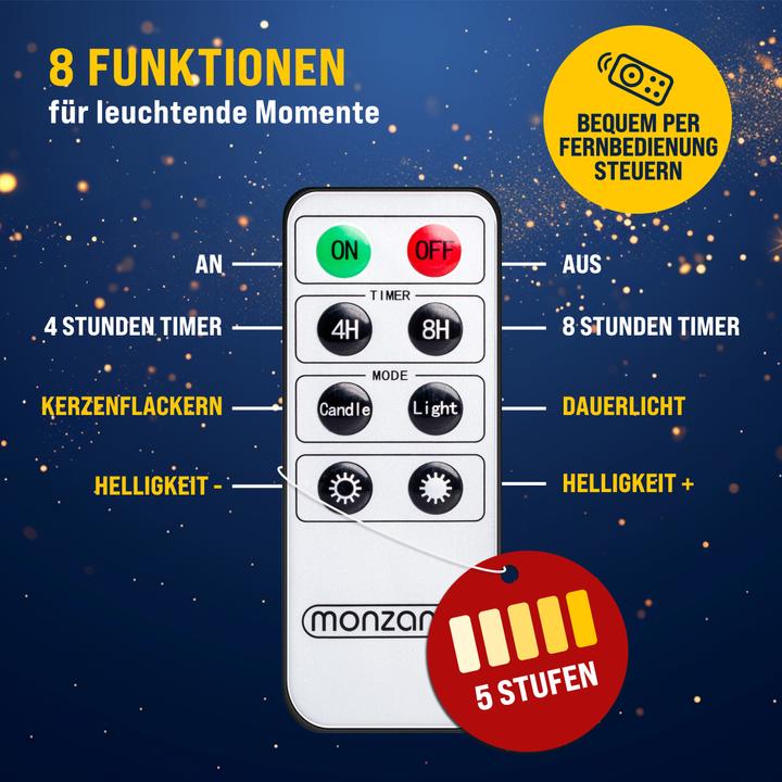Image du produit Monzana Bougies de Noël LED (1 x)