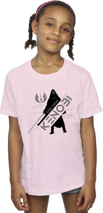 Actual product image Star Wars Girls Obi-Wan Kenobi Jedi Knight Cotton T-Shirt (128)