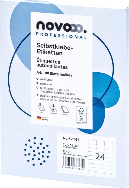 Produktbild Novooo Etiketten 70x35 mm