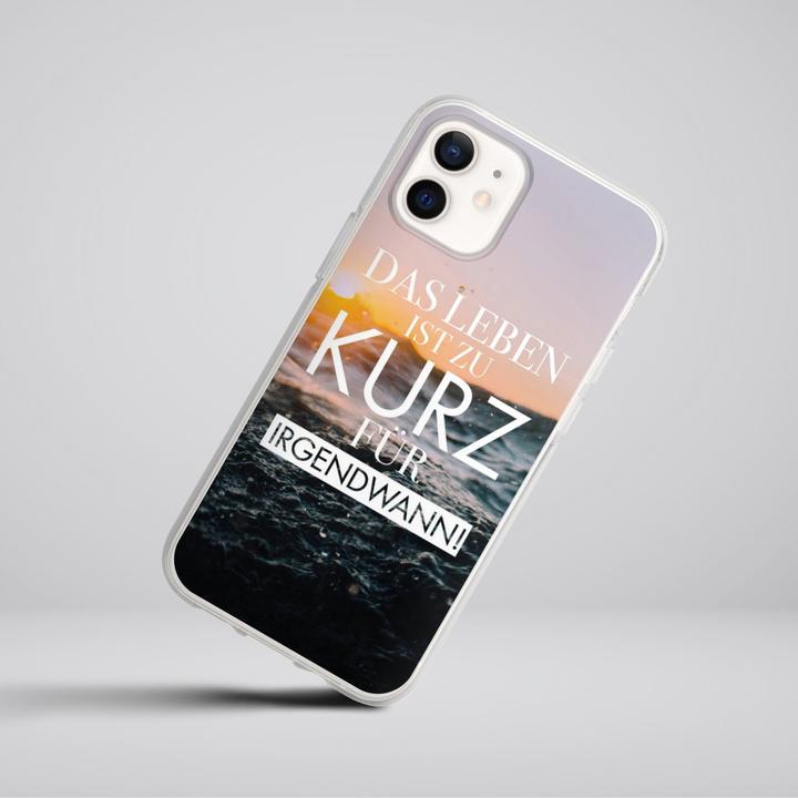 Produktbild DeinDesign Silikon Hülle für Apple iPhone 12 mini Handyhülle Case Smartphone Schutzhülle Spruch Meer (Apple iPhone 12 mini)