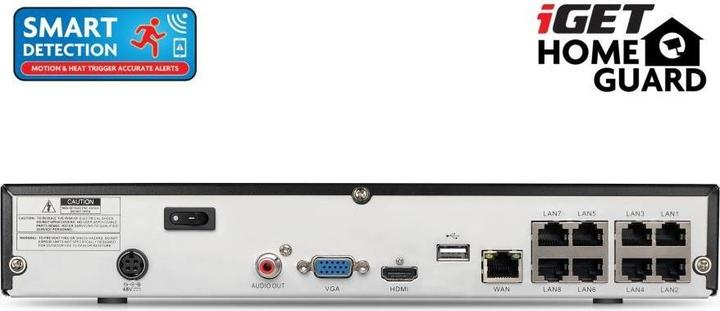 Actual product image iGet HGNVK85304 video surveillance kit Wired 8 channels (1920 x 1080 Pixels)