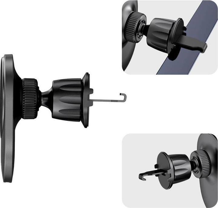Productafbeelding Tech-Protect MM15W-V1 autotelefoonhouder met MagSafe 15W inductielader voor luchtrooster - zwart