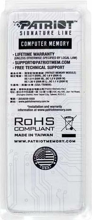 Actual product image Patriot DDR5 32GB 5600MHz SODIMM Signature (1 x 32GB, 5600 MHz, DDR5 RAM, SO-DIMM)