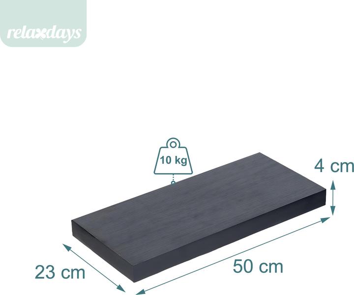 Actual product image Relaxdays 3x wall shelf (50 x 23 x 4 cm)