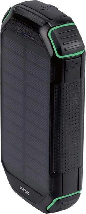 Actual product image V-TAC VT33333 Power Bank 30000 mAh with Solar PanelBlack (30000 mAh, 20 W)