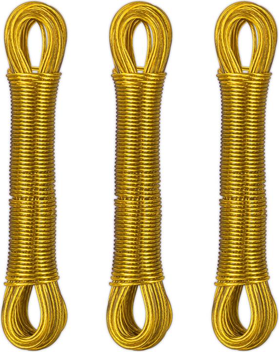 Relaxdays 3x Wäscheleine (20 m)