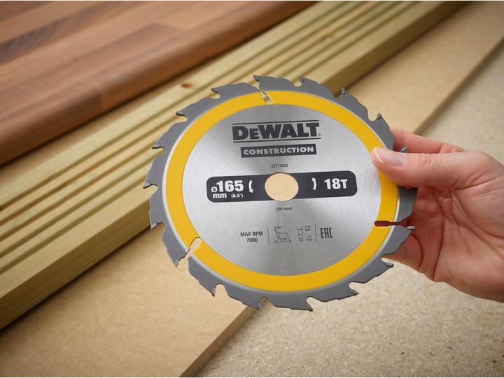 Productafbeelding DeWalt Hardmetalen cirkelzaagblad, Ø 165mm