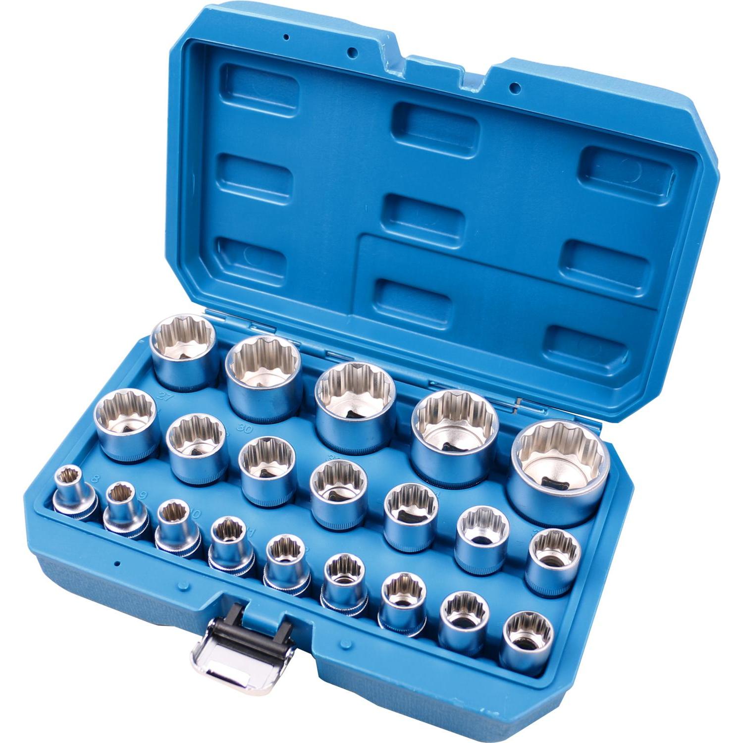 Brilliant Tools, Steckschlüssel + Stecknuss, BT022405 (36 mm, 18 mm, 11 mm, 12 mm, 20 mm, 19 mm, 27 mm, 15 mm, 25 mm, 13...