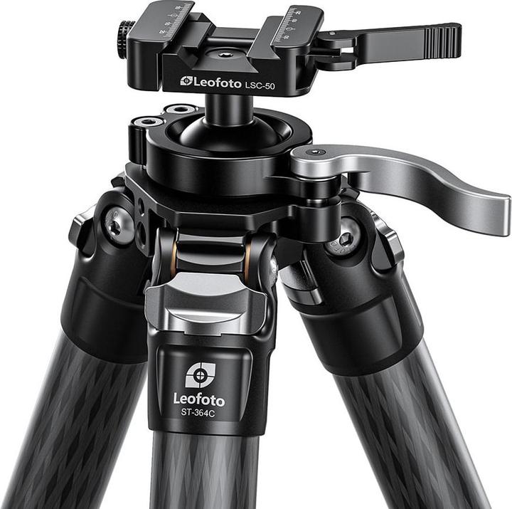 Produktbild Leofoto Carbon Stativ ST-364C mit integriertem Kugelkopf, Arca und Picatinny (Metall)