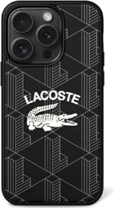Produktbild Lacoste LCHMP15LPIGK iPhone 15 Pro 6.1" czarny/black hardcase Monogram Vintage Logo MagSafe (Apple iPhone 15 Pro)