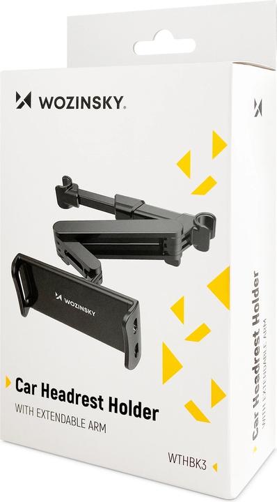 Actual product image Wozinsky Adjustable headrest holder for tablet or phone black