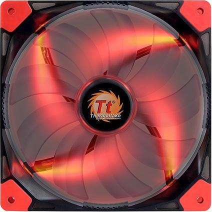 Thermaltake Ventilator Luna 14 LED Rot CL-F022-PL14RE-A (140 mm, 1000 U min, Rot) (140 mm, 1 x), PC Lüfter, Schwarz